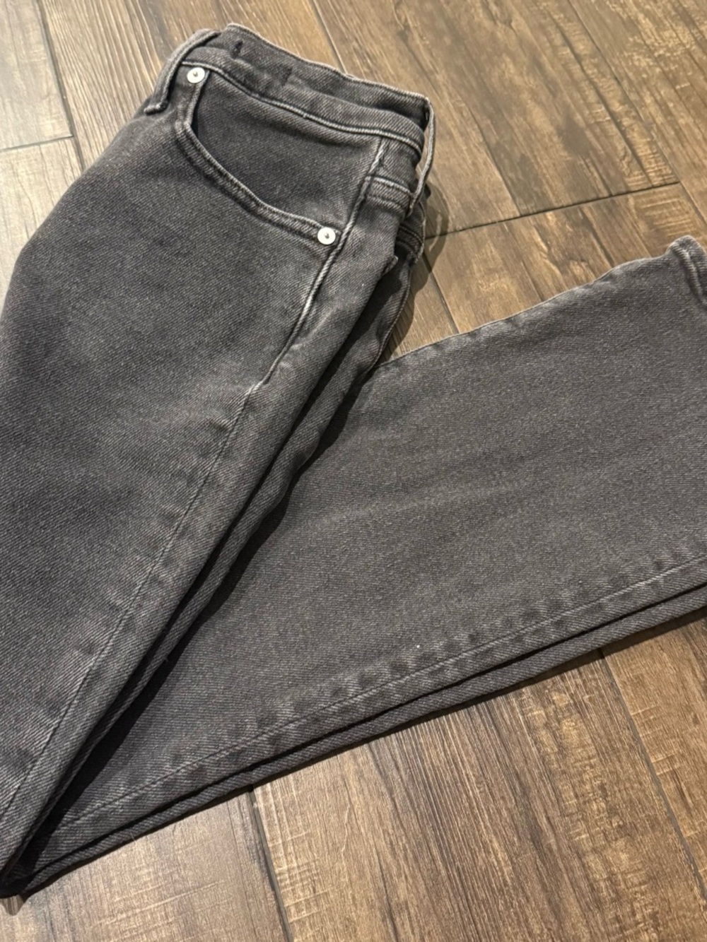Madewell Black Wash Straight Leg Jeans High Rise Classic Denim Women’s Size 26